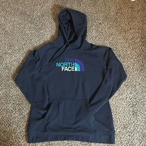 The North Face Women’s Logo Hoodie Large Navy Blue Brand New